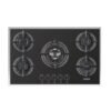 سطح تركي كومتيل مدمج, 5 عيون غاز , مقاس 60×90 سم , مفاتيح تحكم امامية, اسود، C9-50BTF-H