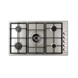 جنرال إلفا تركي سطح مدمج, 5 عيون غاز, مقاس 60×90 سم, مفاتيح تحكم امامية, فضي