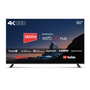 سرين شاشة 60 بوصة سمارت (4K)، نظام تشغيل WebOS، اتش دي ار، SRET-60S4KW2